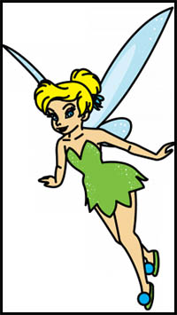 200x355 How To Draw Disney's Peter Pan Cartoon Characters Drawing