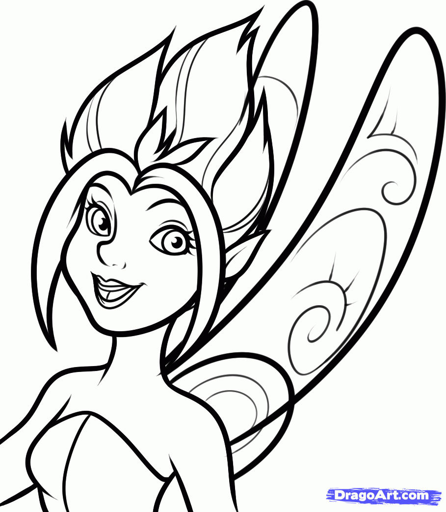 909x1042 Tinkerbell Wings Drawing