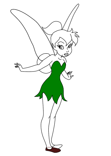 372x524 Tinkerbell Wings Drawing