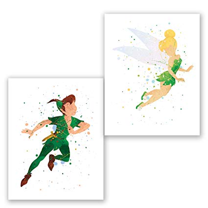 425x425 Peter Pan And Tinkerbell Posters