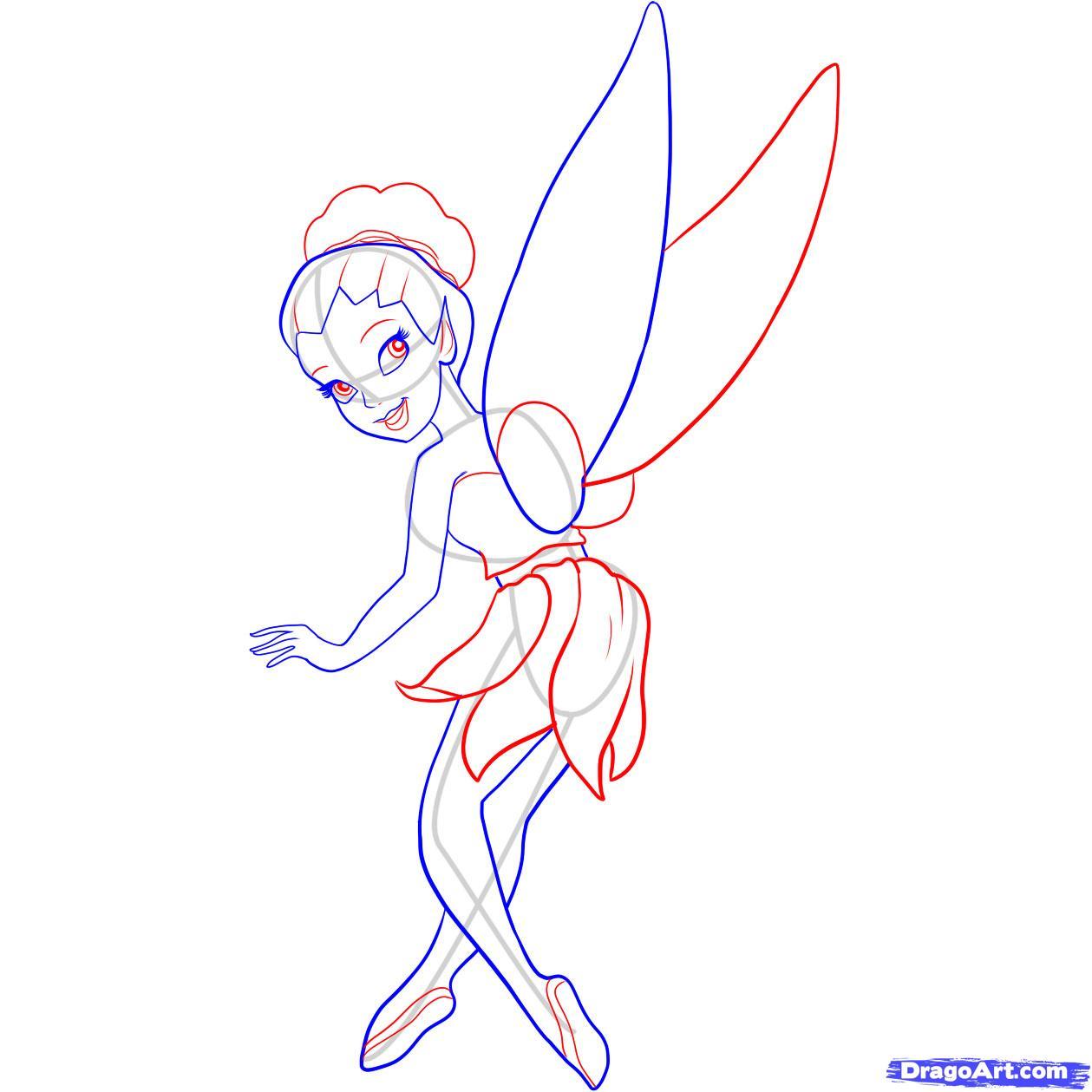 1259x1259 Tinkerbell Drawings Step Step Dragoart