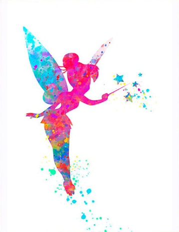 358x462 Tinker Bell Tattoo Idea Disney Watercolor Disney, Disney