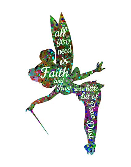 425x541 Artdash Pop Art Print Watercolor Splatter Tinkerbell