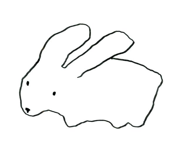 600x532 Drawing Of A Bunny Line Drawing Of Bunny Ears