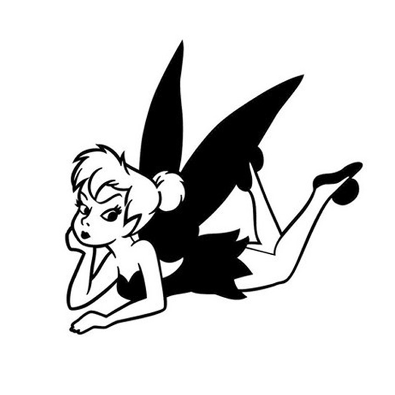 800x800 Tinkerbell Black And White