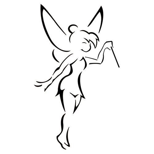 500x500 Tinkerbell Die Cut Vinyl Decal Decals Punk Tattoo, Stick
