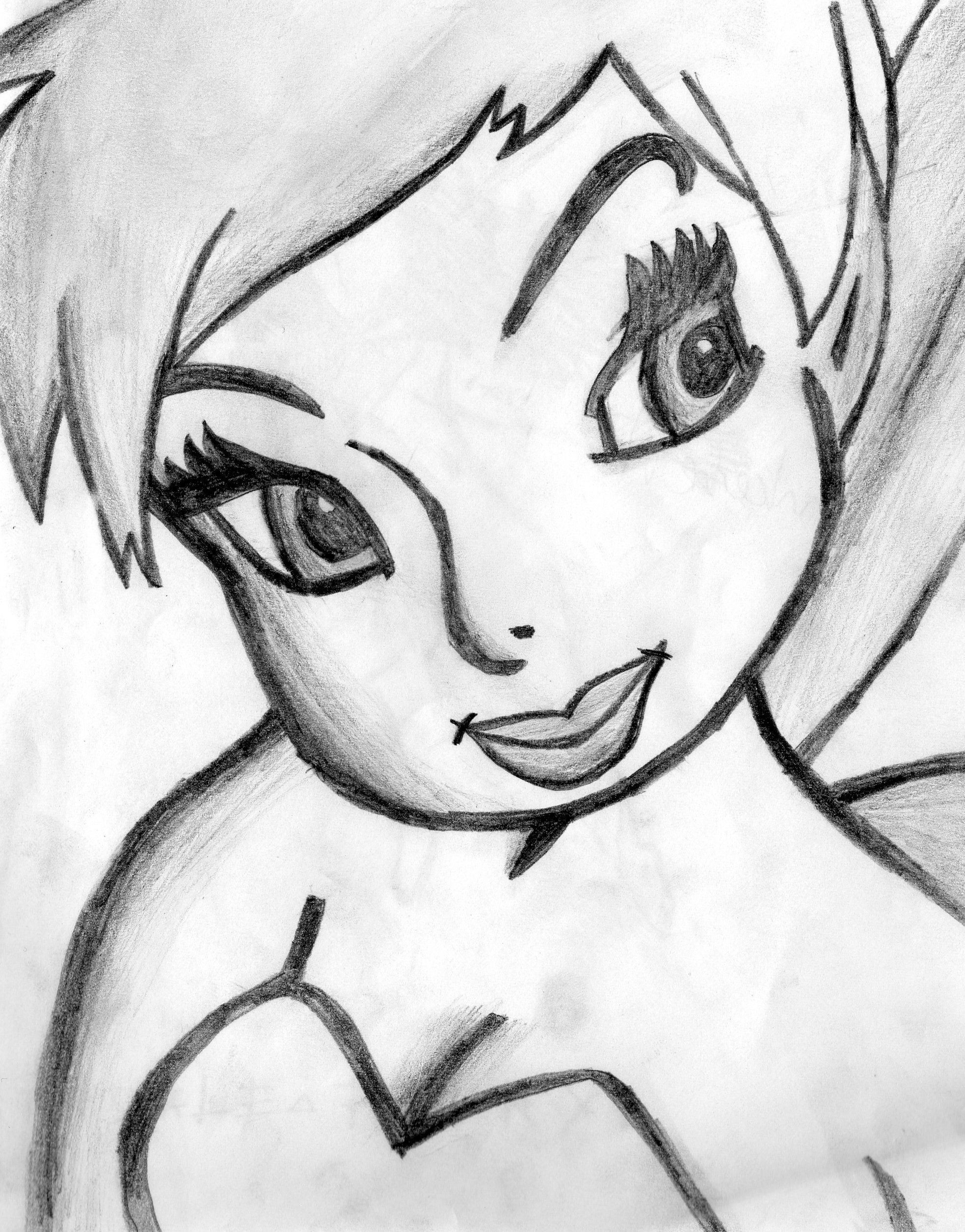 Tinkerbell Pencil Drawing