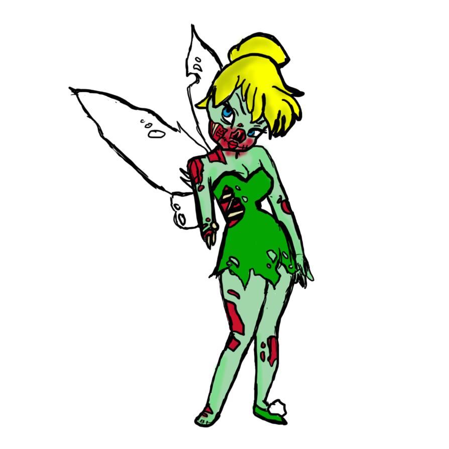 894x894 Drawing Tinkerbell Zombie Transparent Png Clipart Free Download