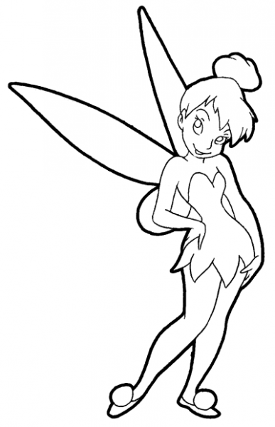 387x600 Tinkerbell Drawing Easy