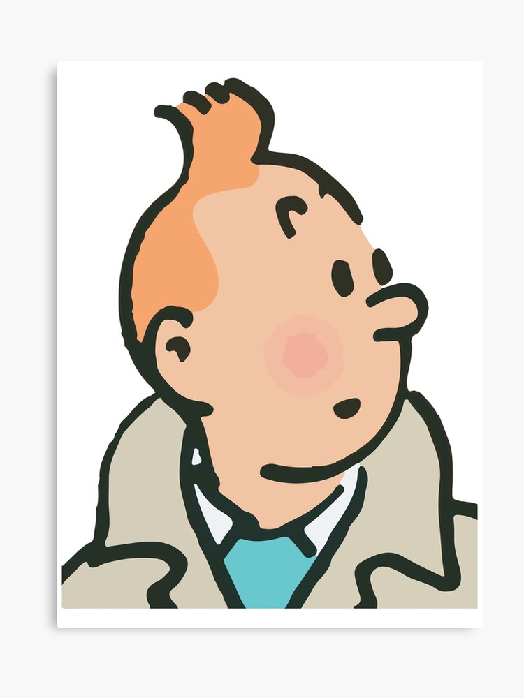 750x1000 Tintin Face Canvas Print