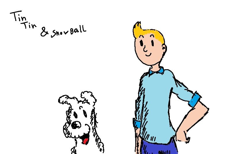 872x536 That's A Fan Art I Did For Tintin That I Used Ms Paint For Drawing