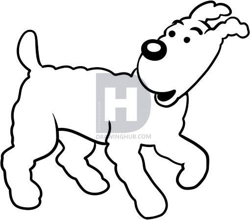 510x449 How To Draw Snowy, Step