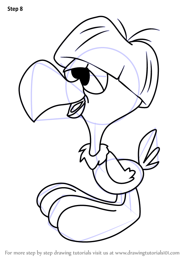 600x846 Learn How To Draw Concord Condor From Tiny Toon Adventures