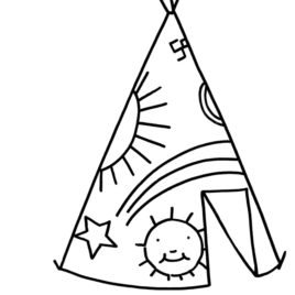 268x268 Teepee Coloring