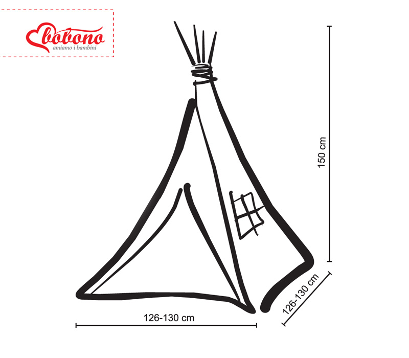 800x700 Teepee Tent Chevron Green Blue