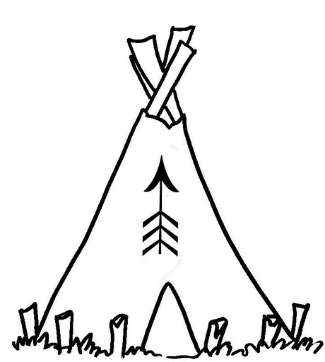 460x512 Tipi Teepee And Cactus Coloring