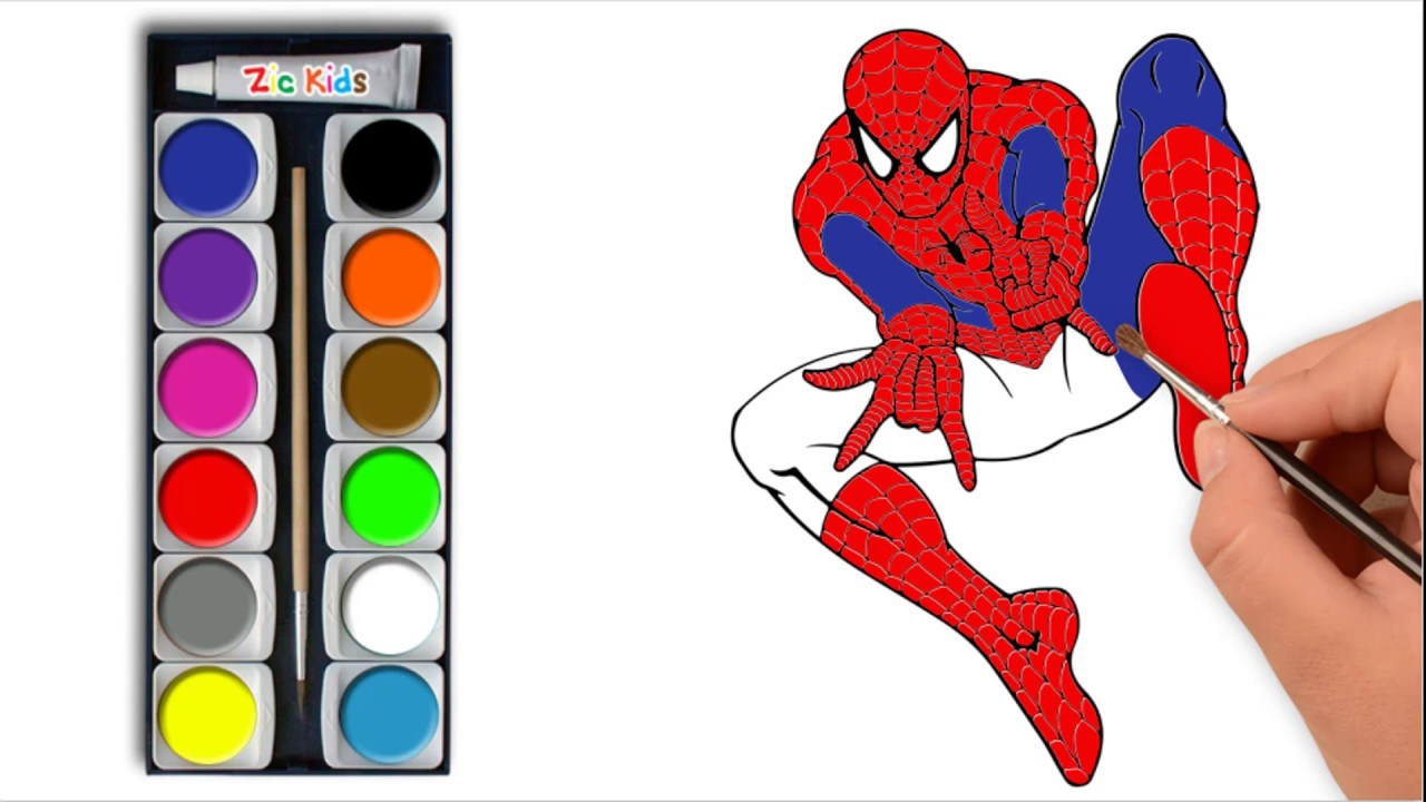 1280x720 Video How To Draw Spiderman, Coloring Pages For Kids