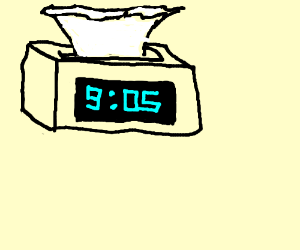 300x250 Tissue Box With A Digital Clock