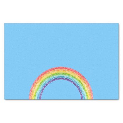 422x422 Rainbow And Blue Sky Tissue Paper