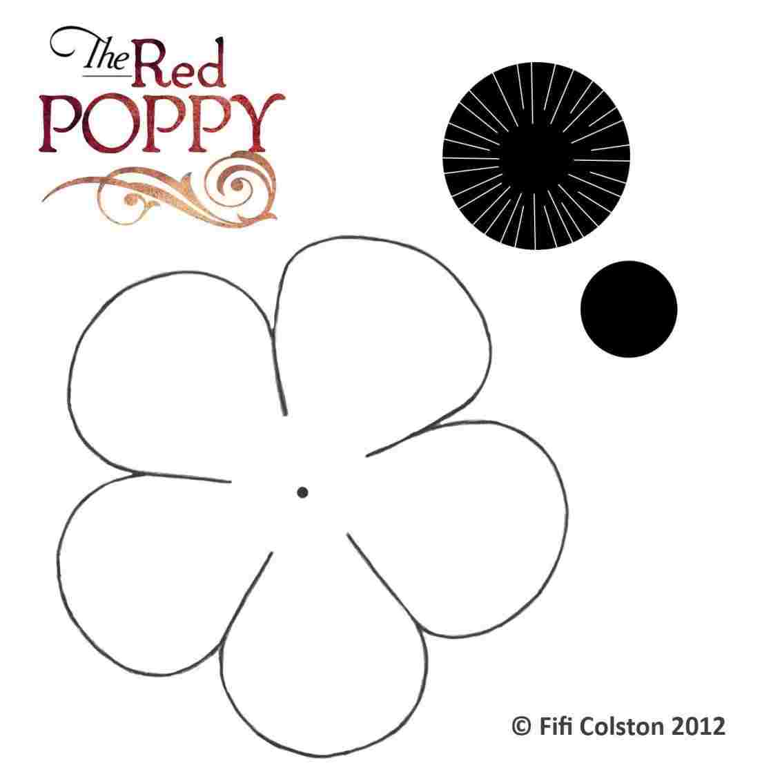 1104x1128 Poppy Poppy Drawing Template Template Fill In With Tissue Paper