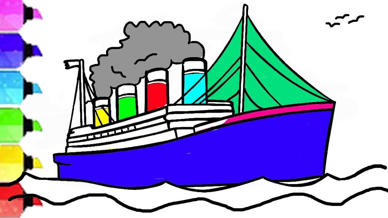 1280x720 Titanic Coloring Book Colouring Rms Pages Collectibles Lot