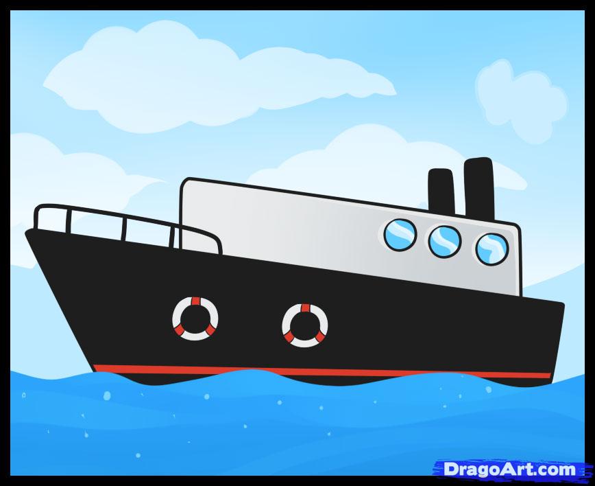 868x708 How To Draw A Ship, Step