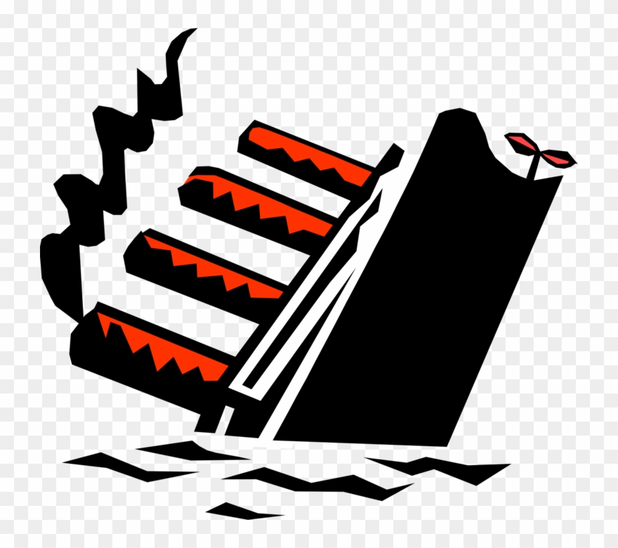 880x780 Vector Illustration Of Sinking Titanic Cruise Ship