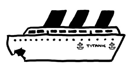 450x242 Titanic Sinking Clipart