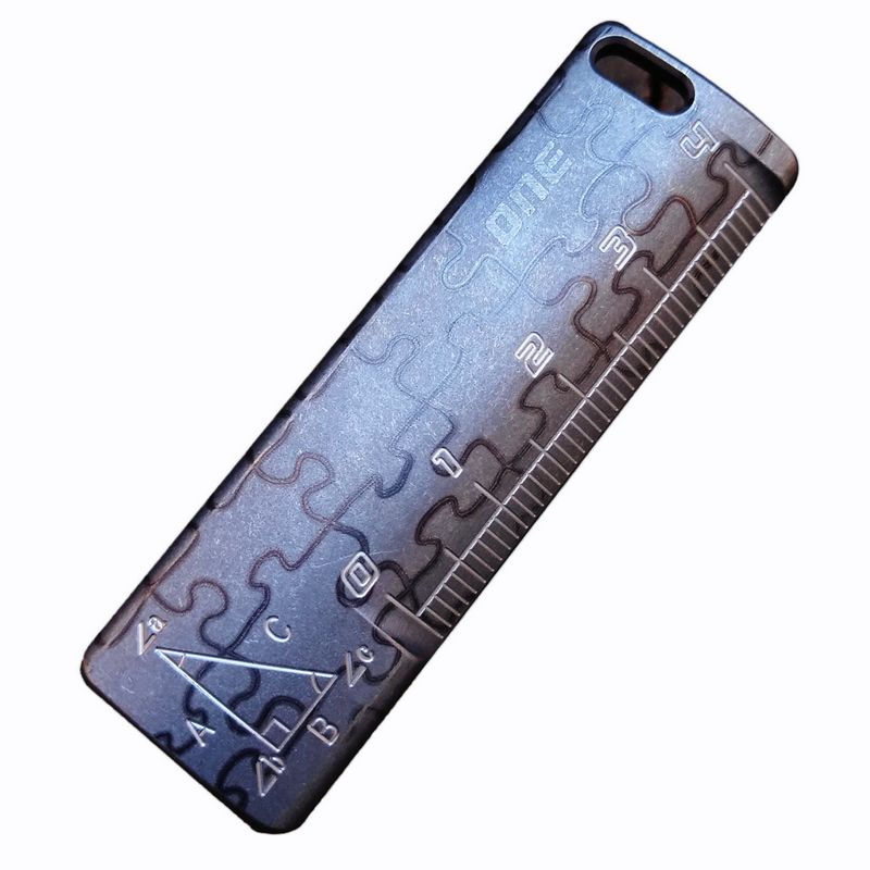 800x800 One Grating Ruler Measurement Titanium Metal Ruler Multi Function