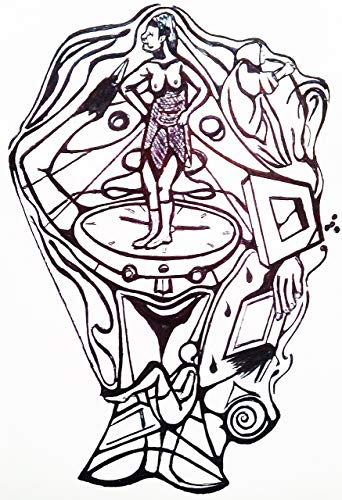 342x500 Artwork, Drawing On Paper Without Frame, Little Sheet Grammage