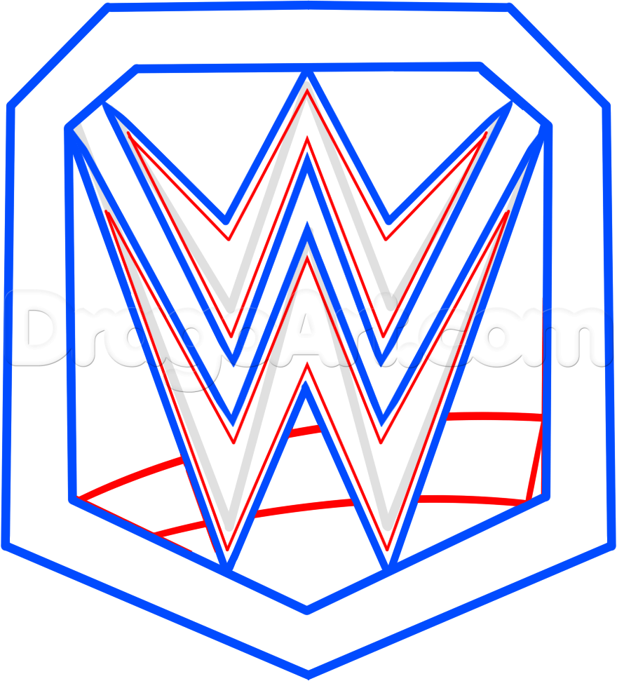 880x971 How To Draw Wwe Championship Belt, Step