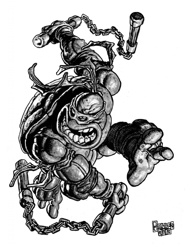 607x800 Michelangelo Tmnt, In Rafa Garres 's Sold Art Comic Art Gallery Room