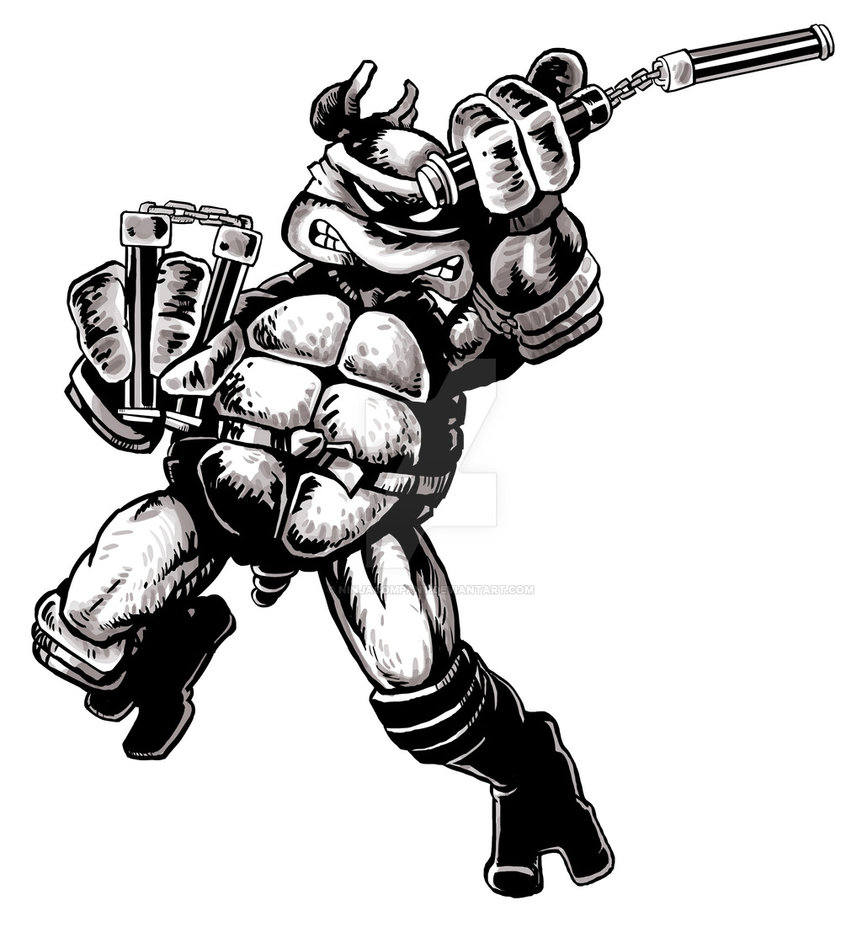 862x927 Tmnt Michelangelo Illustration