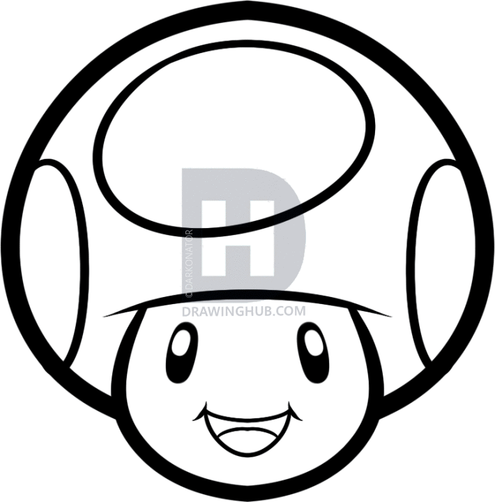 710x720 How To Draw Toad Easy, Step