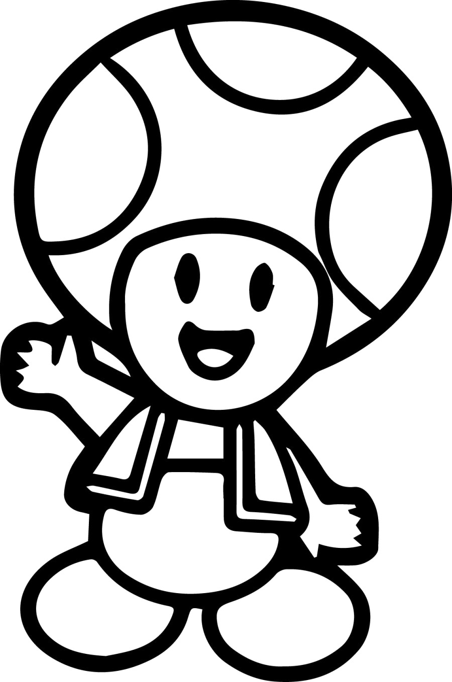 900x1358 Mario Toad Drawing Coloring Pages From Super