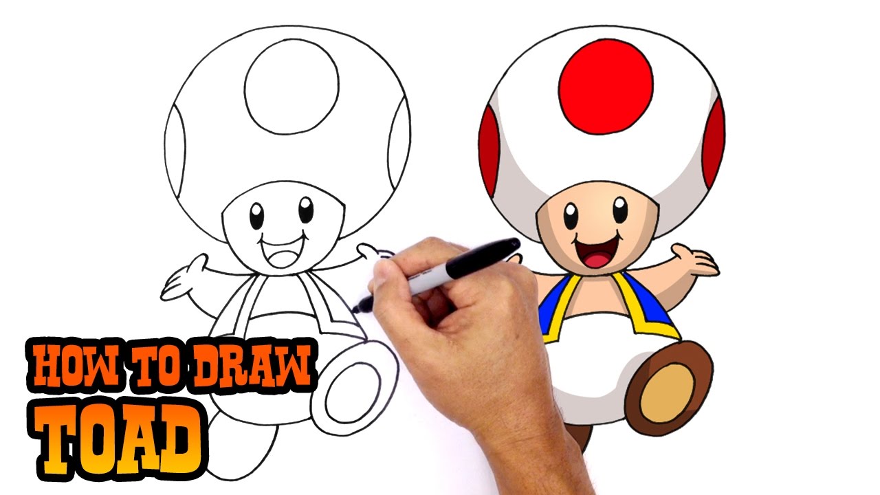 1280x720 How To Draw Toad Super Mario Bros