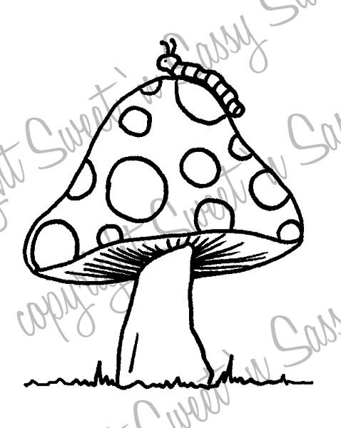 478x600 Toadstool Digital Stamp