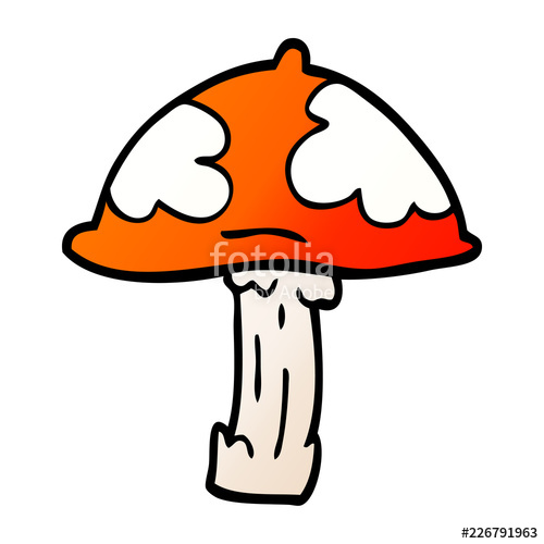 500x500 Line Drawing Cartoon Poisonous Toadstool Stock Image And Royalty