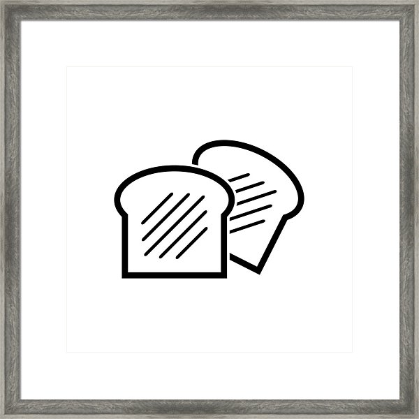 600x600 Toast Crisp Bread Slice Vector Icon Framed Print