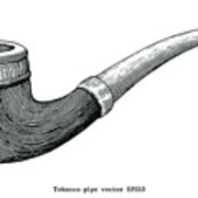180x180 Tobacco Pipe Hand Drawing Vintage Clip Art Isolated On White