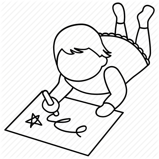 512x512 Art, Child, Drawing, Girl, Kid, Picture, Toddler Icon