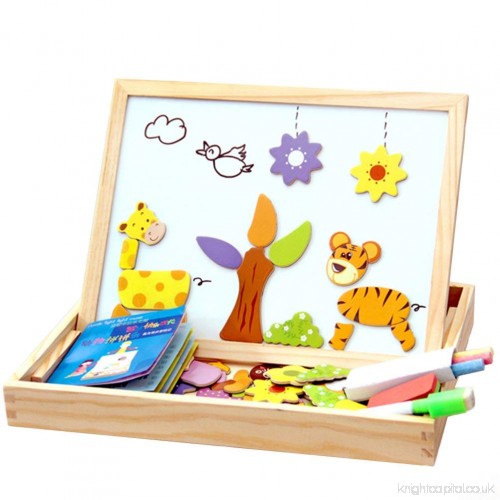 500x500 Nuolux Wooden Magnetic Jigsaw Puzzles Toys Double Sided Drawing