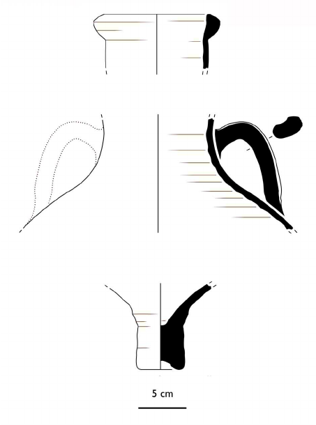 453x610 roman amphora fragments from skouriotissa mine rim, handle