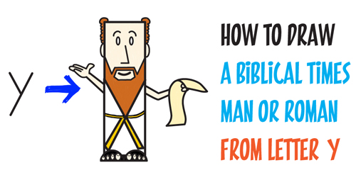 500x264 How To Draw A Man From Ancient Rome Or Biblical Times From Letter