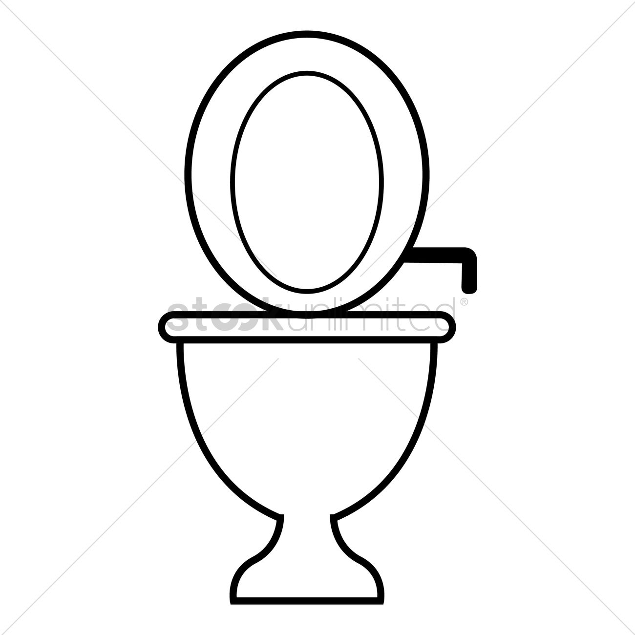 1300x1300 Toilet Bowl Vector Image