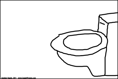 500x335 Simple Toilet Drawing