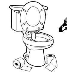 224x240 Flush Toilet Cartoon Vector And Illustration, Hand Drawn, Sketch