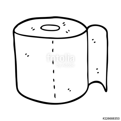 500x500 Line Drawing Cartoon Toilet Roll Stock Image And Royalty Free