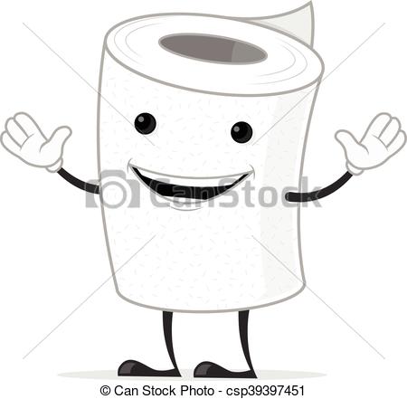 450x441 toilet paper toilet paper mascot cartoon character illustration