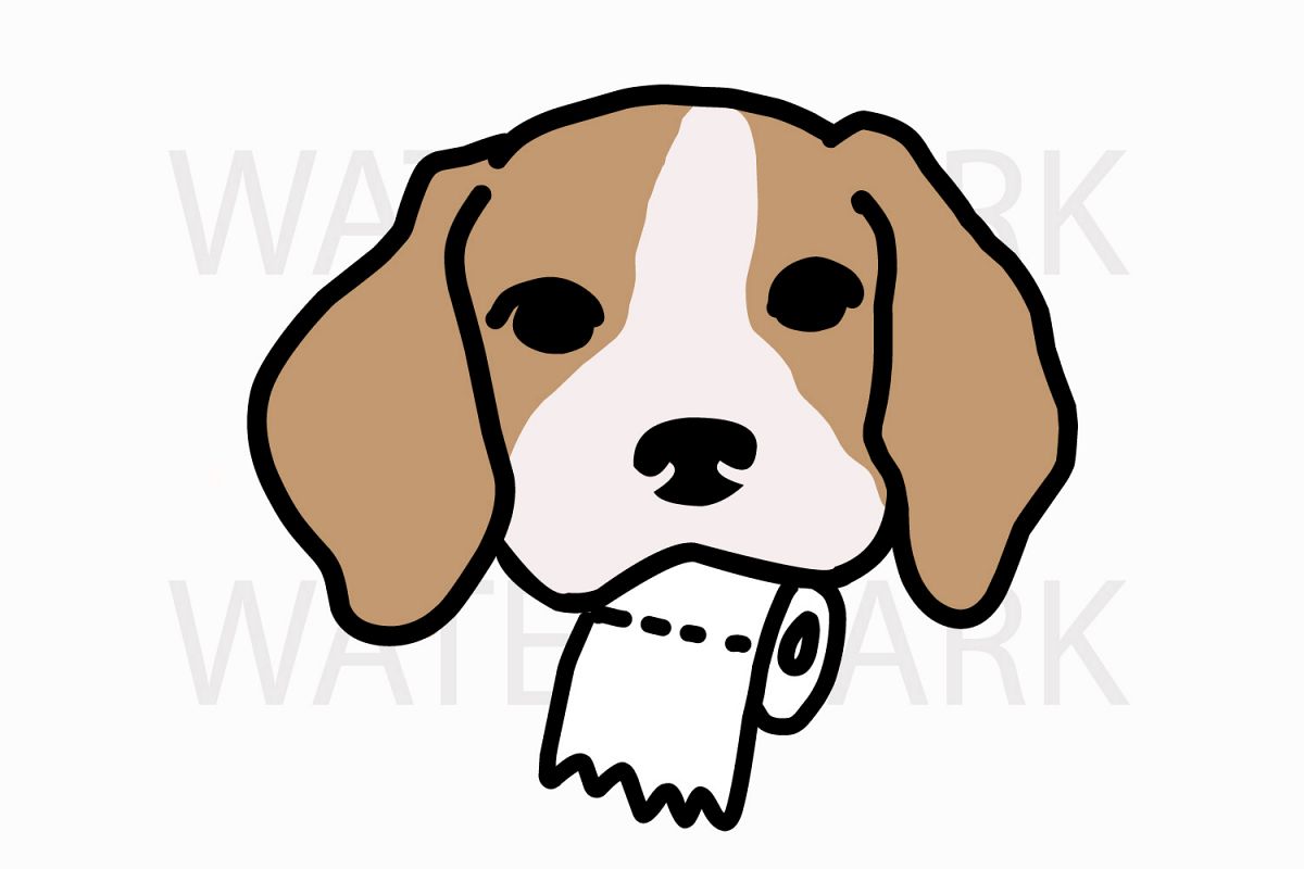 1200x800 Beagle Toilet Paper Svgjpgpng Hand Drawing